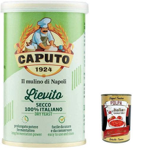 Italian Gourmet E.R. Trockenhefe 10x Caputo Lievito Secco 100% Italienisch Trockenhefe für die Bäckerei Hohe Aktivität pizza 100g + Italian gourmet polpa 400g 8014601100016