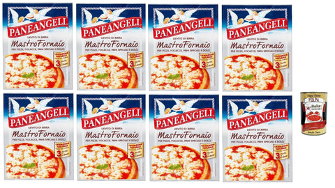 Italian Gourmet E.R. Trockenhefe Paneangeli Lievito di Birra Mastro Fornaio - Bierhefe - Vielseitig einsetzbare dehydrierte Hefe für herzhafte und süße Speisen - 8x 21g (3 Beutel à 7g) + Italian Gourmet polpa 400g 8032804040014