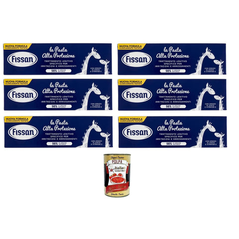 Fissan la Pasta Alta Protezione Hochschutzpaste 6x100 g Original italienisch inkl. Italian Gourmet Polpa 400g