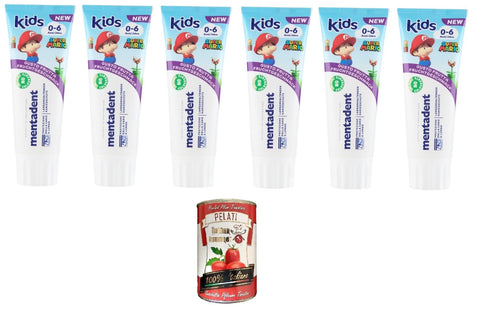 Mentadent Dentifricio Kids 0 6 anni Zahnpasta für Kinder 6x75ml Original italienisch