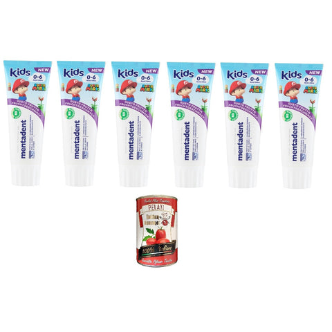Mentadent Dentifricio Kids 0 6 anni Zahnpasta für Kinder 6x75ml Original italienisch