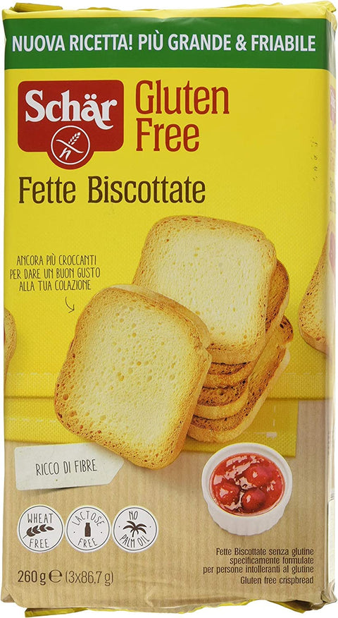 Italian Gourmet E.R. Zwieback 6x Schar Fette Biscottate Senza Glutine Zwieback gebackenem Brot 260g Glutenfrei 8008698028551