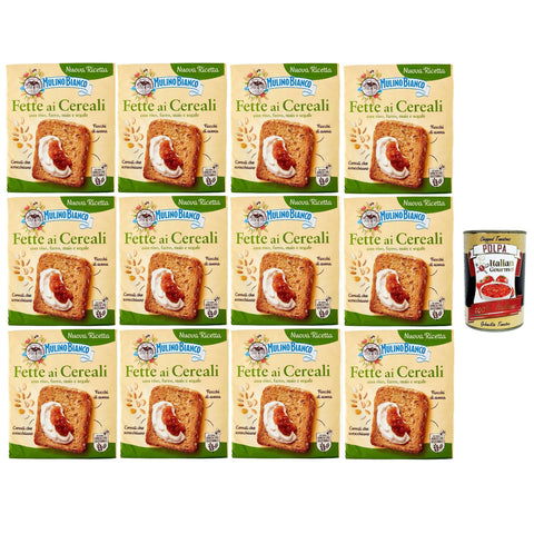 Mulino Bianco Fette biscottate ai cereali Getreide Zwieback, Frühstückskekse 12x315g Original italienisch