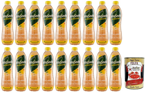 Vitasnella Depurathé Tè al Limone,Eistee aus Zitrone mit reinigenden Kräutern,Hagebutten und Zitronenmelisse,Ohne Zucker Einweg PET1,25 Lt italienisch Original