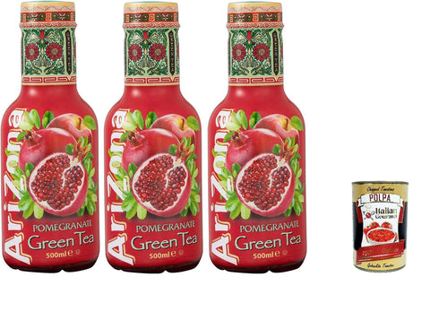 Arizona Pomegranate Green Tea 3x500ml Original italienisch Getränk