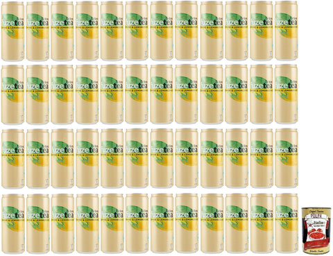 Fuze Tea Eistee,Zitrone Schwarzer Tee mit einer Zitronengras Note,Erfrischungsgetränk,Alkoholfrei,Einwegdose 330 ml italienisch Original