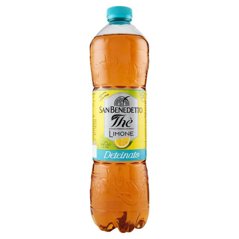 San Benedetto the deteinato Limone PET 1,5 lt der entkoffeinierte Zitrone alkoholfreies Getränk erfrischendes Getränk italienisch Original