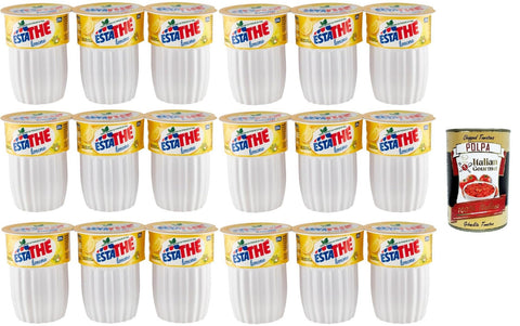 ESTATHE Eistee Zitrone The' Limone Einweg PET-Flasche Tea The Erfrischungsgetränk lemon iced tea 18x20 cl italienisch Original Pastasauce + gratis polpa 400 g