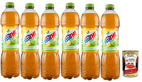 Estathe Thè Limone zero, Eistee The' Zitrone ohne Zucker PET Einweg 6x1,5l Original italienisch Getränk