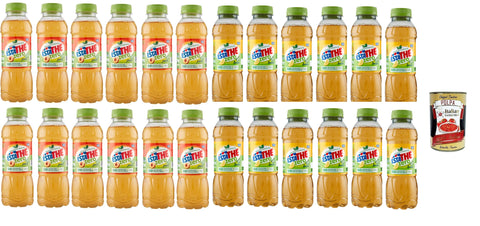 ESTATHE Thè Testtpaket zero 24x400 ml, Eistee The' Pfirsich und Zitrone ohne Zucker PET Einweg, erfrischend, Ohne Konservierungsstoffe und künstliche