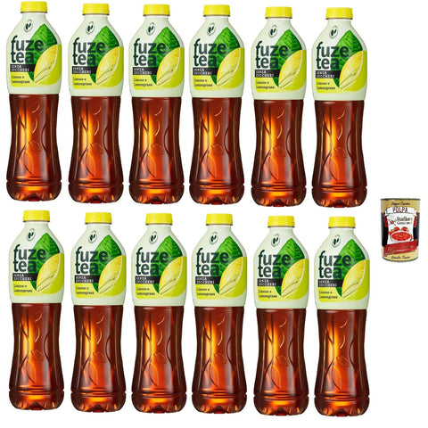 Fuze tea Alkoholfreies Erfrischungsteegetränk mit Zitrone und Zitronengras 12x1,5l Original italienisch