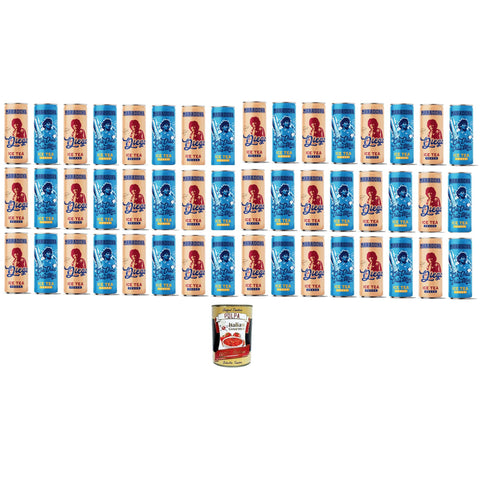 Testpaket Ice tea Lemon and Peach Eistee Zitrone und Pfirsich 48x250ml Original italienisch Getränk