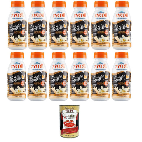 Zymil Hochverdauliches, laktosefreies Benefit Protein, Vanillegeschmack 12x250ml Original italienisch Getränk