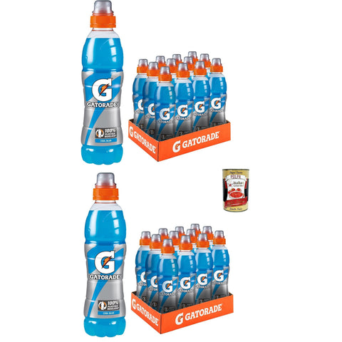 Cool Blue Sport Drink, Sportgetränk nicht kohlensäurehaltiger Himbeergeschmack, hilft der Wiedereingliederung verlorener Mineralsalze, 24x 500 ml italienisch Original