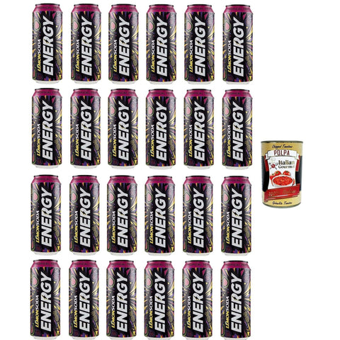 Lemonsoda Energy Tropical Trip alkoholfreies Getränk Sportgetränke 24x50 cl italienisch Original Pastasauce + kostenlos polpa 400 g