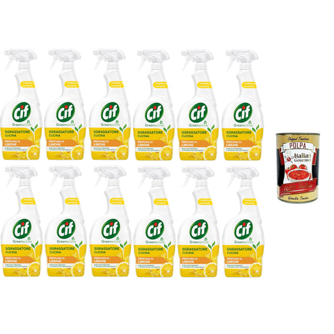CIF Küchenentfetter, Universalentfetter mit ätherischem Zitronenöl 12x650ml Original italienisch Gebäck