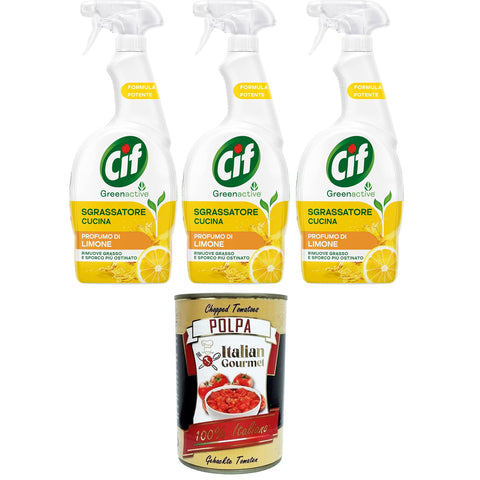 CIF Küchenentfetter, Universalentfetter mit ätherischem Zitronenöl 3x650ml Original italienisch Gebäck