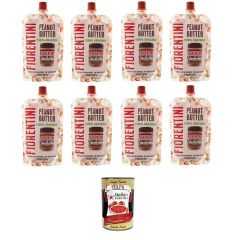 FIORENTINI Peanut Butter 100% Arachidi in Pouch Erdnussbutter 100% Erdnüsse im Beutel 8x100g Original italienisch