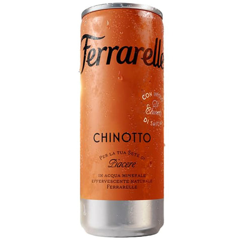 Italian Gourmet Ferrarelle Chinotto, Italienisches Erfrischungsgetränk mit Chinotto-Infusion, Sprudelwasser, 72x 250ml