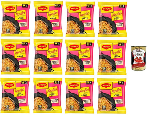 Maggi Nudeln mit Hühnergeschmack, 71 g+ Italitan Gourmet polpa 400 g Fertiggerichte italienisch Original
