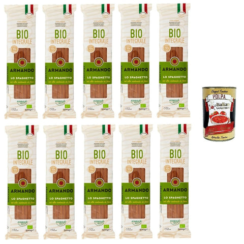 Armando Lo Spaghetto Integrale Vollkorn, reich an Ballaststoffen 10x 500 gr Fertiggerichte italienisch Original