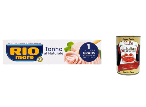 Rio Mare Tonno al Naturale, Natürlicher Thunfisch, Thunfisch hochwertiger gelbe Flossen 4 x 80 g italienisch Original