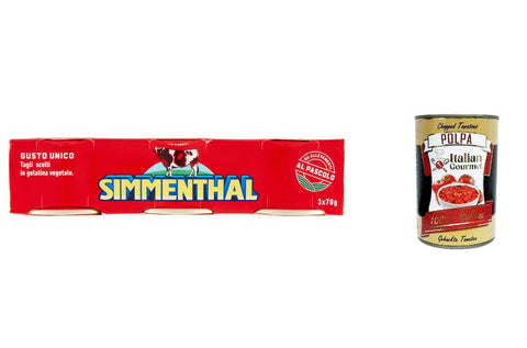 Simmenthal carne in scatola, Rindfleisch in Aspik 3x 70 g 100% Italienisch Fleisch Aspikfleisch Original