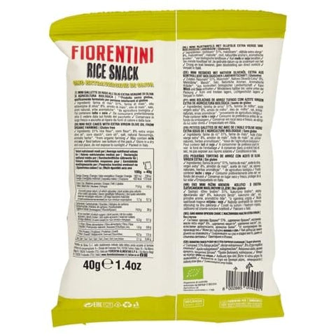 Italian Gourmet Flips Fiorentini gli Originali Rice Snack Olio di Oliva Extravergine the Original Rice Snack Natives Olivenöl Extra 16x40 g+ Italian Gourmet polpa 400g 8032804040014