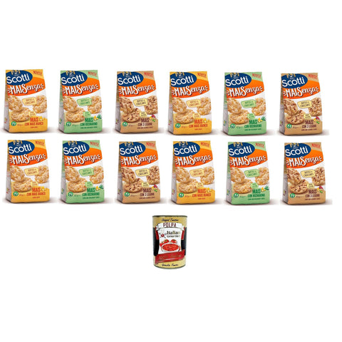 Riso Scotti TestPaket Mai senza Weißer Mais, Rosmarin, drei Hülsenfrüchte 12 x 60 gr Flips italienisch Original