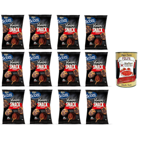 Riso Scotti Venere Snack Paprika, brauner Reis 12x50g Original italienisch