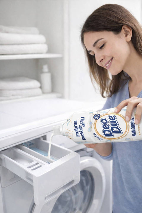 Italian Gourmet Flüssiger Weichspüler 3x Deo Due – Ammorbidente essenza di Bianco Latte, 1 Liter Weichspüler