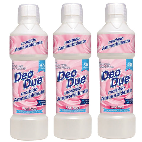 Deo Due Ammorbidente Fiori Rosa Weichspüler 1 Liter 3x italienisch Original
