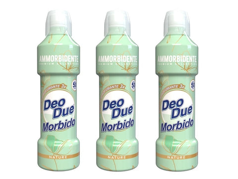 Italian Gourmet Flüssiger Weichspüler 3x Deo Due – Ammorbidente Nature, Weichspüler mit Bio-Süßmandelöl, 1 Liter