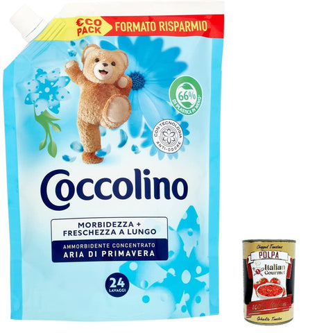 Coccolino Fabric Softener Concentrate Spring Air in Pouch 600 ml 6x italienisch Original Pastasauce + kostenlos polpa 400 g