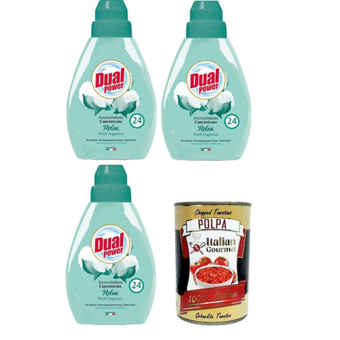 Dual Power Weichspüle Konzentrieren Sie 24 Relax Messlöffel 3x 600 ml Flüssiger Weichspüler italienisch Original