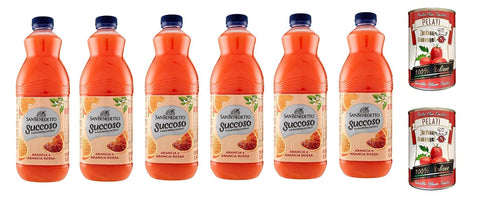 San Benedetto Succoso Orange & rote Orange PET flasche Fruchtsaft saft 6x1,5l Original italienisch Getränk