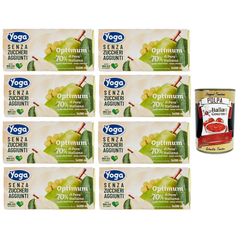 Yoga Succhi di Frutta Optimum Pera, Birnen Fruchtsäfte 3x200ml Original italienisch Getränk