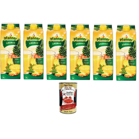 Ananas Nettare da Concentrato Ananasnektar aus Konzentrat 6x 2 lt Fruchtsäfte italienisch Original
