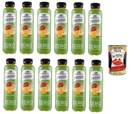 San Benedetto Succoso Zero Mango e Mela PET 12x 40 cl, PET Mango und Apfel ohne zucker Fruchtsaft saft, Mango and apple juice sugar free italienisch Original