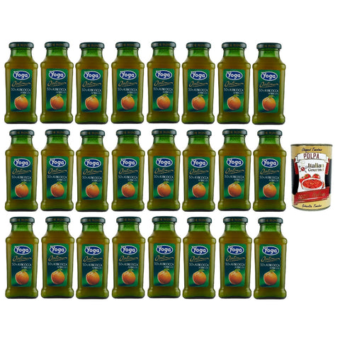 Yoga Magic Bar albicocca Fruchtsaft Aprikosensaftflaschen, Aprikosensaft, 24 x 200 ml Fruchtsäfte italienisch Original