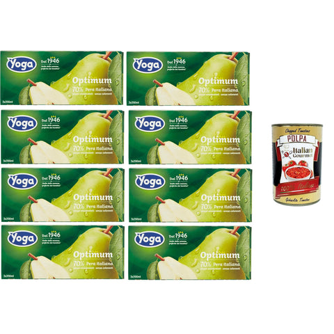 Yoga Succhi di Frutta Optimum Pera, Birnen Fruchtsäfte, Alkoholfreies Erfrischungsgetränk 24x200ml Original italienisch