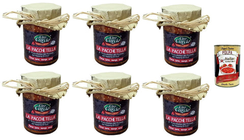 Italian Gourmet Gemüse 6x Ciro Curcio Pomodorino del Piennolo del Vesuvio DOP "La Pacchetella" 370ml+ Italian Gourmet polpa 400g 8032636213334