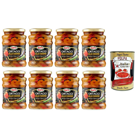 Berni Ortaggi alla Fiamma con Olio Extra Vergine di Oliva Flammgemüse mit Nativem Olivenöl Extra 8x 350 g italienisch Original