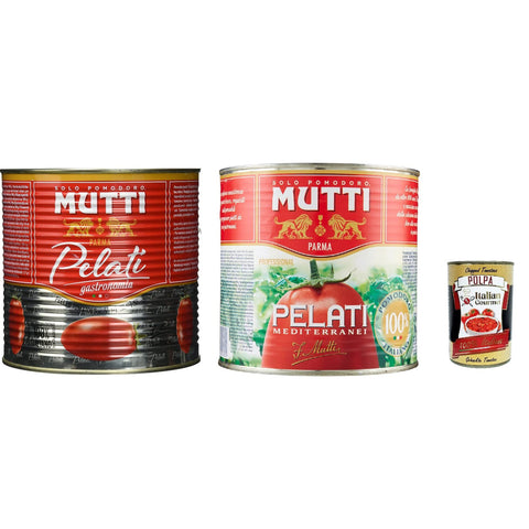 Mutti Testpaket professional Gastronomia und Medeterranei Schältomaten 1x2,5kg Original italienisch Feinkost