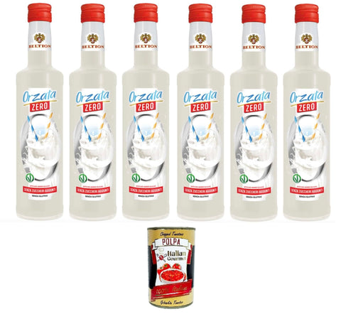 Italian Gourmet Getränke, Kaffee & Tee Beltion Orzata Zero Orgeat Zero Ohne Zuckerzusatz 6x 500ml + Italian Gourmet polpa 400g 8032804040014