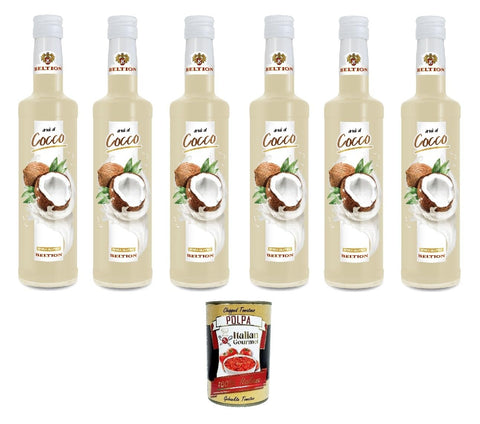 Italian Gourmet Getränke, Kaffee & Tee Beltion Sciroppo di Cocco Kokossirup 6x 500ml+ Italian Gourmet Polpa di Pomodoro 400g 8003695002122
