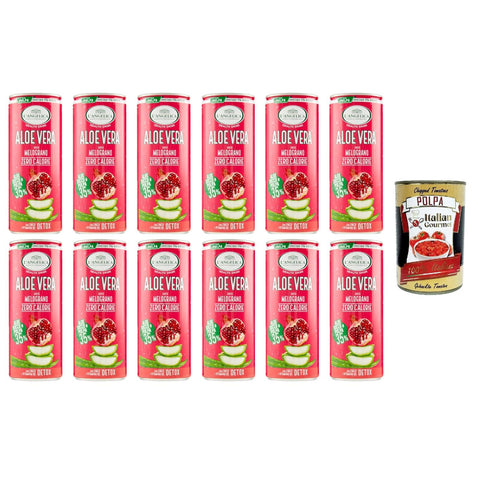 L'Angelica health drink aloe vera gusto melograno zero calorie detox Gesundheitsgetränk Aloe Vera Granatapfelgeschmack Null Kalorien Detox 12x240 ml italienisch