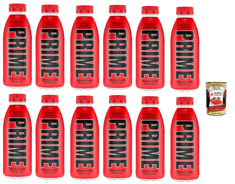 Prime Energy Drink Tropical Punch Geschmack energy drink Einweg flasche 500ml + 12 Stück italienisch Original