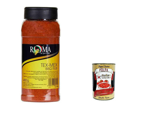 ROMA TEX ROMA TEX MEX BBQ RUB 400 GR Gewürzmischungen italienisch Original