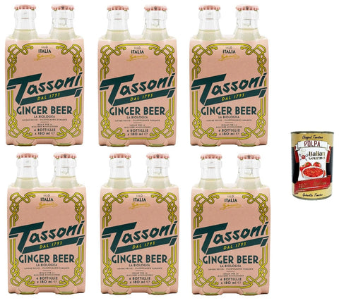 Tassoni Ginger Beer 4x180 ml 6x italienisch Original Pastasauce + gratis polpa 400 g